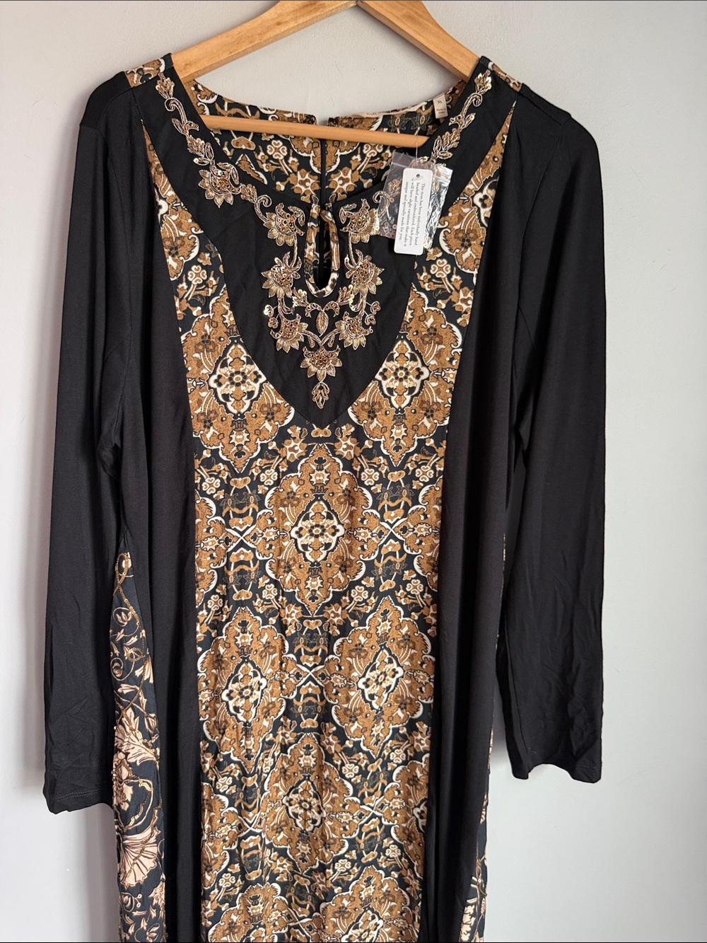 NEW Soft Surroundings Priska Maxi dress in Autumn Tile Boho Artsy XL - Picture 5 of 8